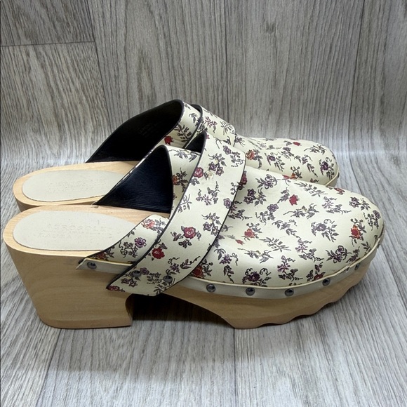 AEROSOLES Floral Print Cream Clog Mules - Picture 9 of 15